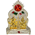 Silver Plated mandap with Golden Ganesh Laxmi Idol to Kolkata