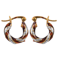 Exclusive Gold Toned Metal Looped Earrings Set to Cooch Behar