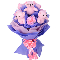 Teddy Day Special Bouquet to Tirupati