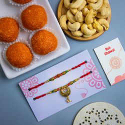 Sacred Sibling Rakhi Set with Indian Sweets to Australia-rakhi-dry-fruits.asp