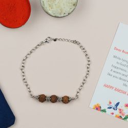 Premium Rudraksha Silver Rakhi Pack to Rakhi-to-australia.asp