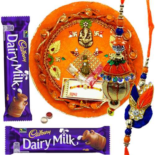 Delight Rakhi Combo of 1 Bhaiya Bhabhi Rakhi With ... to Tirur