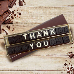 Thank You Homemade Message Chocolate to Cooch Behar