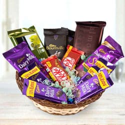 Sumptuous Assorted Chocolates Gift Basket to Marmagao