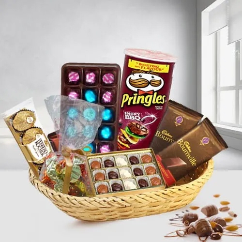 Delectable Chocolates Gift Basket to Tirur