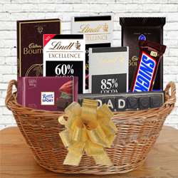 Yummy Gift Basket of Dark Chocolates for Dad to Nipani
