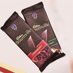 2 pcs Cadbury Bournville Chocolates to India