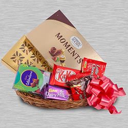 Delectable Chocolaty Gifts Basket for Kids to Muvattupuzha