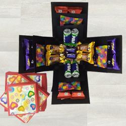 Expressive 3 Layer Explosion Box of Assorted Chocolates to Alappuzha