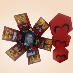 Exquisite Personalized Explosion Box of Photos n Mixed Chocolates to Muvattupuzha
