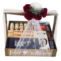 Exquisite Festive Edition Chocolate Gift Basket to India