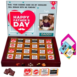 Handcrafted Personalized Fathers day Chocolate Gift from Son to Chittaurgarh