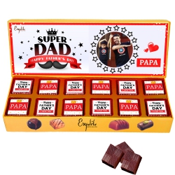 Wholesome Personalised Fathers Day Chocolate Gift from Daughter and Son to Dadra and Nagar Haveli