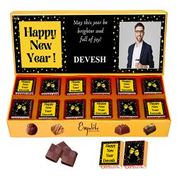 Luscious Personalized New Year Choco Delight to Palani