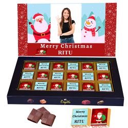 Blissful Personalize Christmas Chocolates Box to Cooch Behar