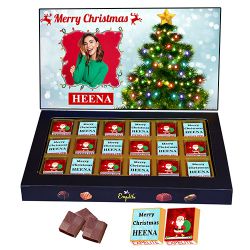 Delectable Personalized Christmas Chocolates Assortment to Irinjalakuda