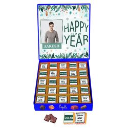 Luscious Personalized New Year Chocolates Box to Perumbavoor