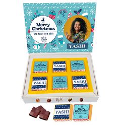 Delectable Christmas Personalized Chocolates Box to Palani