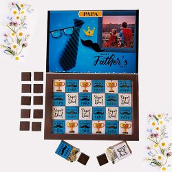 Delish Personalized Fathers Day Chocolates Box to India