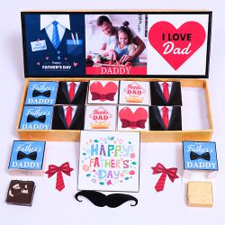 Customised Fathers day Chocolate Gift Box to India