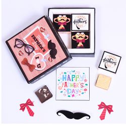 Luscious Fathers Day Custom Chocolate Box to India