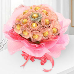 Bouquet of Ferrero Rocher Chocolates to World-wide-diwali-chocolates.asp
