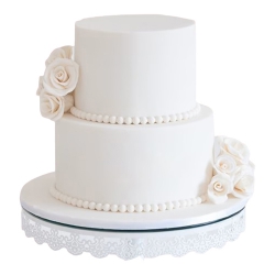 Gorgeous Two-Tier Wedding Cake to Kanjikode