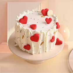 Mini Heartfelt Red Cake