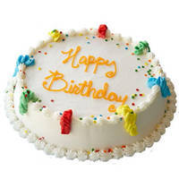 Blissful Vanilla Cake for Birthday to Muvattupuzha
