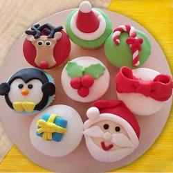 Lovely X mas Decoration Cup Cakes	 to Kanjikode