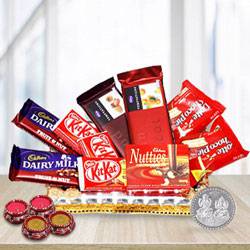 Amazing Chocolate Gifts Hamper with Blessings to Mavelikara