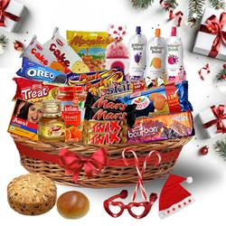 Sophisticated Christmas Treat Basket<br> to India