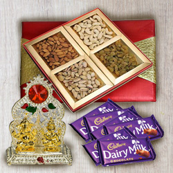Classic Mixed Dry Fruits with Ganesh Mandap N Chocolates to India