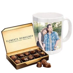 Marvelous Personalized Coffee Mug with ITC Premium Chocolates to Kanyakumari