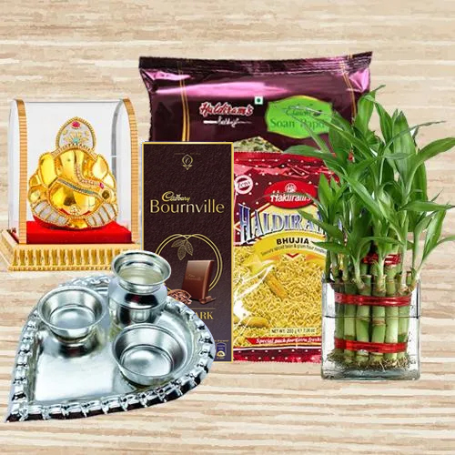 Eco Friendly Gift for Good Luck with Sweets n Chocolates to World-wide-diwali-sweets.asp
