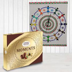 Beautiful Warli Art Wall Clock n Ferrero Rocher Moments to Palani