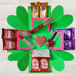 2 Layer Explosion Box of Lakme Cosmetics n Chocolates to Nipani