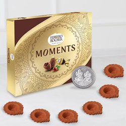 Marvelous Ferrero Rocher Chocolates Diwali Gift with Free Coin to Kanjikode