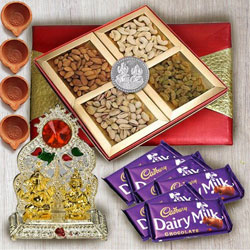 Cadbury Chocolates N Assorted Dry Fruits Diwali Gift Combo to Diwali-gifts-to-world-wide.asp