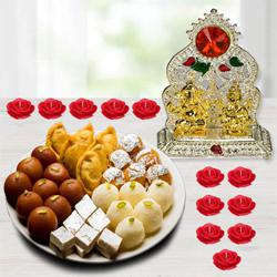 Special Diwali Sweets with Laxmi Ganesh Mandap, Free Candle to Hariyana