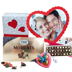Exclusive Personalized Love Puzzle n Chocolates to Sivaganga