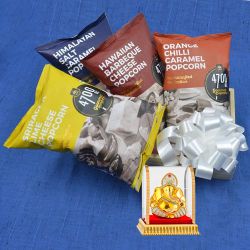 Amazing Gift Basket of Flavored Popcorns with Vighnesh Idol to Kanjikode