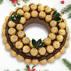 Scintillating Wreath of Ferrero Rocher Chocolates to Alappuzha