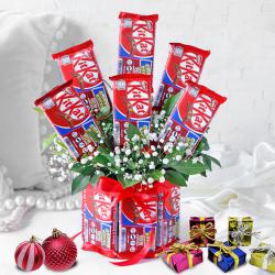 Mind-Blowing Kitkat Chocolates Arrangement for Xmas Celebrations to Sivaganga