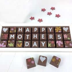 Personalized Gift of Mothers Day Handmade Chocolate to India