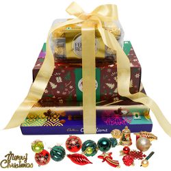 Luxurious Chocolate Tower Treat with Xmas Accessory to Marmagao