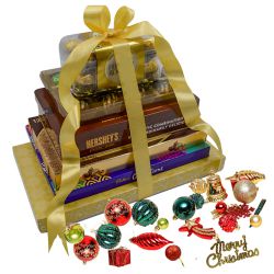 Delicious 6 Layer Xmas Chocolate Tower with Decoration to Hariyana