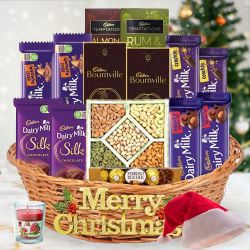 Christmas Special Chocolate n Nuts Basket to Muvattupuzha