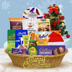 Happy Holiday Christmas Crack N Snack Basket to Marmagao