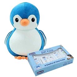 Delightful Soft Penguin Toy N Chicco Baby Care Set Combo to Kanjikode